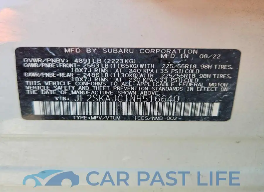 JF2SKAJC1NH516640# 13