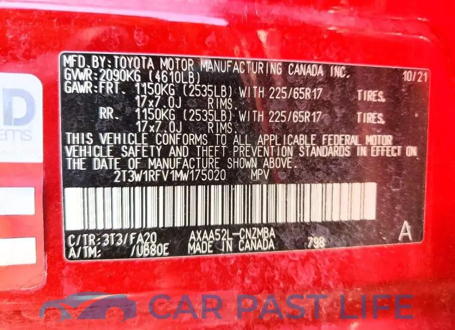 2T3W1RFV1MW175020# 13