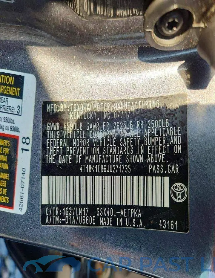4T1BK1EB6JU271735# 13