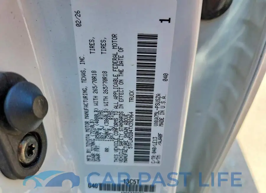 5TFLA5DB4TX392964# 12