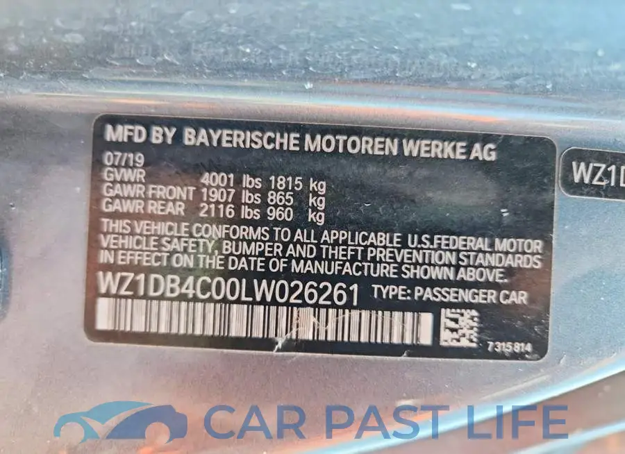 WZ1DB4C00LW026261# 12