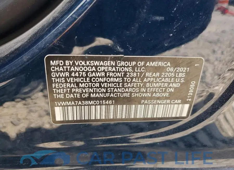 1VWMA7A38MC015461# 13