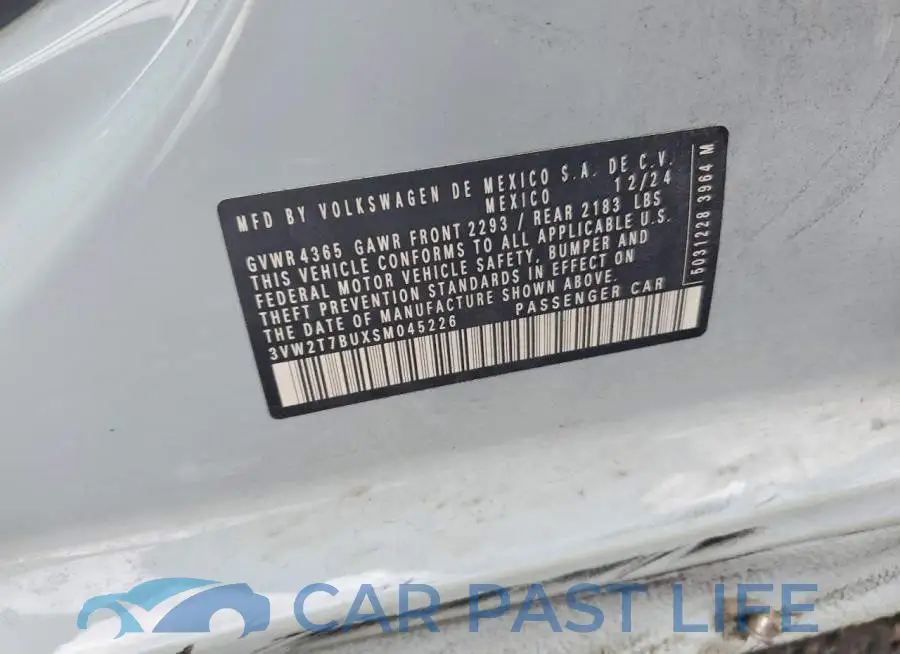 3VW2T7BUXSM045226# 13