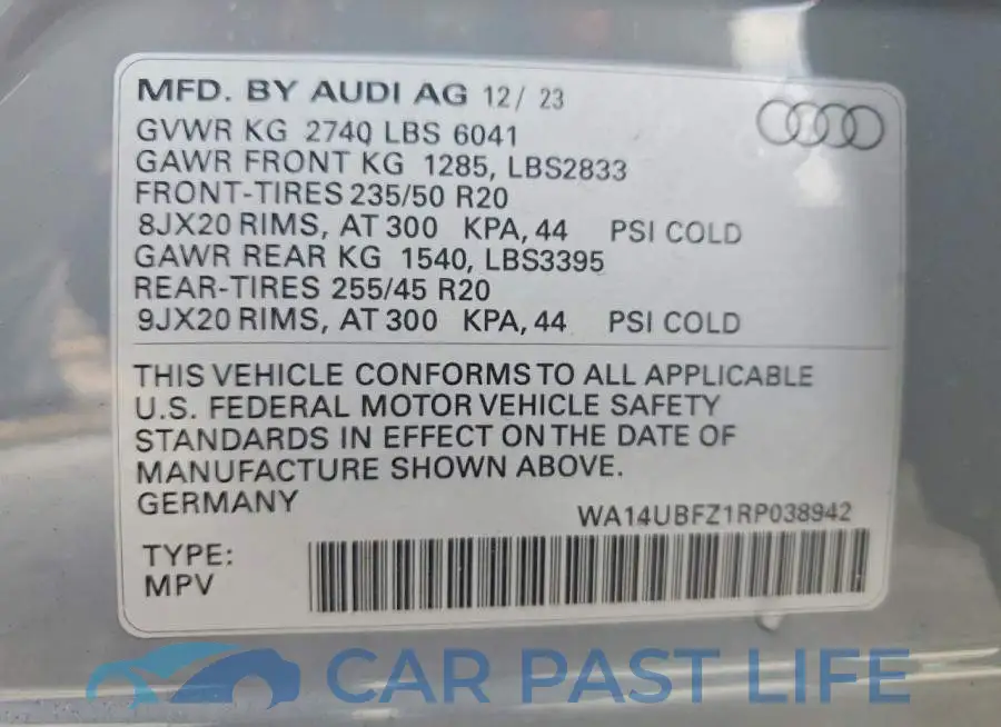 WA14UBFZ1RP038942# 13