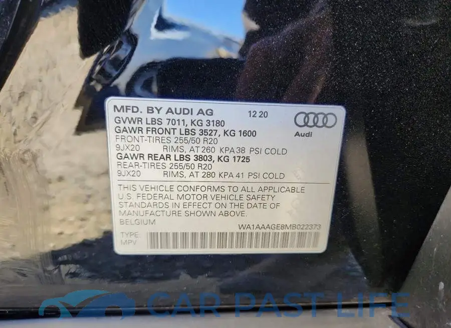 WA1AAAGE8MB022373# 13