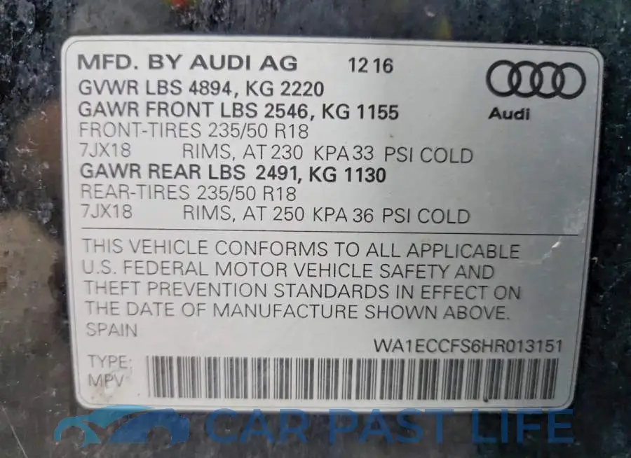 WA1ECCFS6HR013151# 13