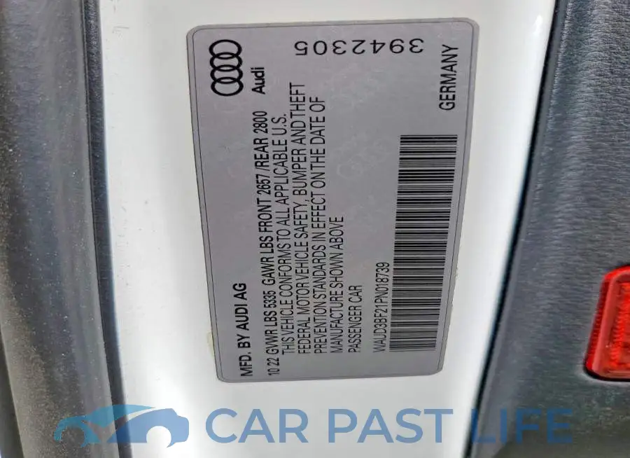 WAUD3BF21PN018739# 12