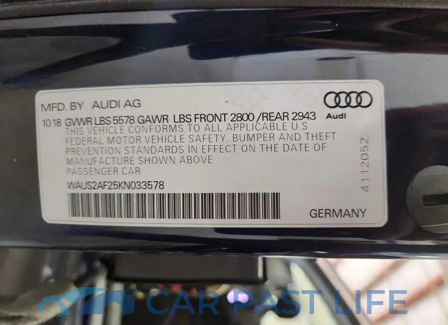 WAUS2AF25KN033578# 13