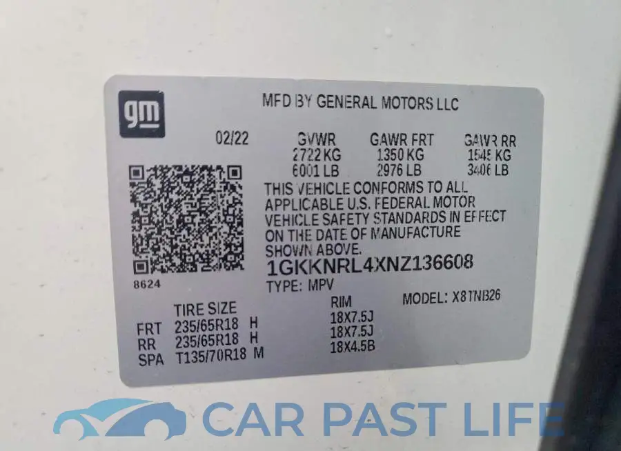 1GKKNRL4XNZ136608# 14