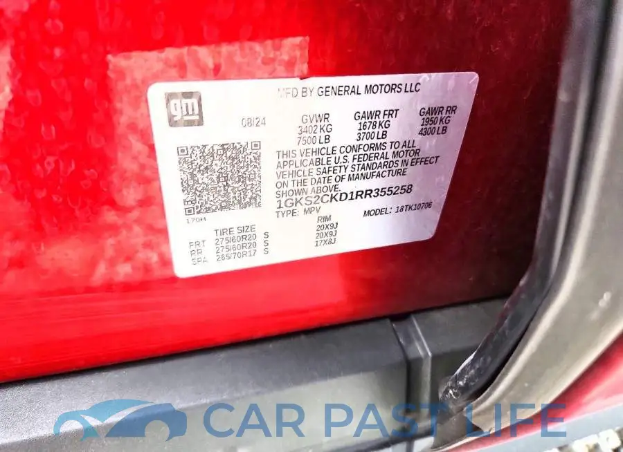 1GKS2CKD1RR355258# 14