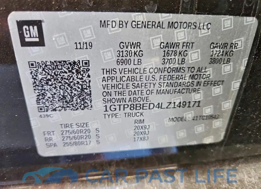 1GTP8BED4LZ149171# 12