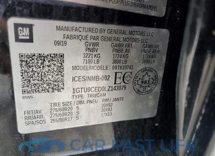 1GTU9CED0LZ143079# 12