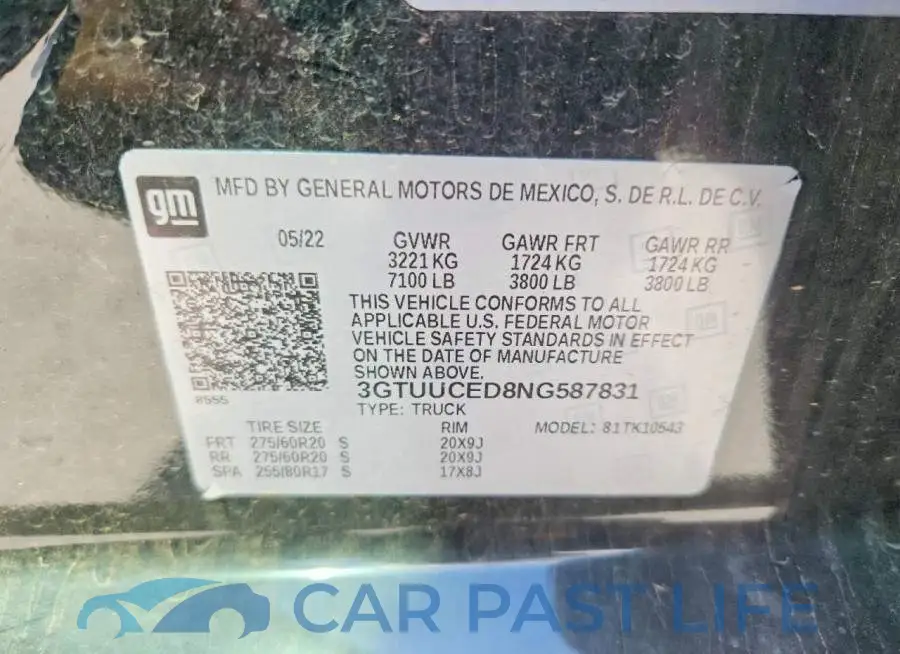 3GTUUCED8NG587831# 13
