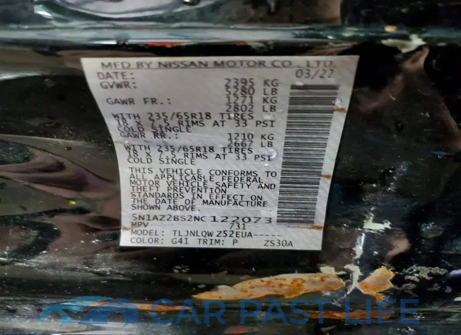 5N1AZ2BS2NC122073# 14