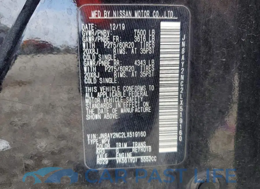 JN8AY2NC2LX519160# 13
