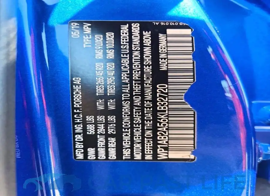 WP1AB2A56KLB32720# 13