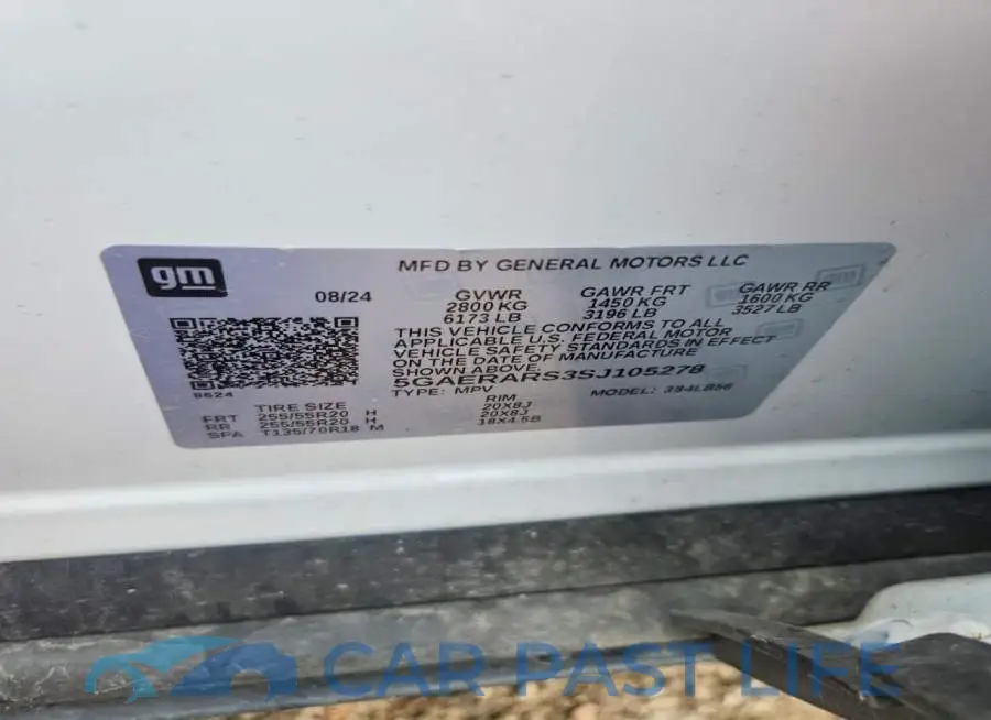 5GAERARS3SJ105278# 13