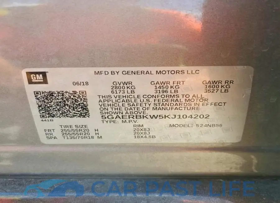 5GAERBKW5KJ104202# 13