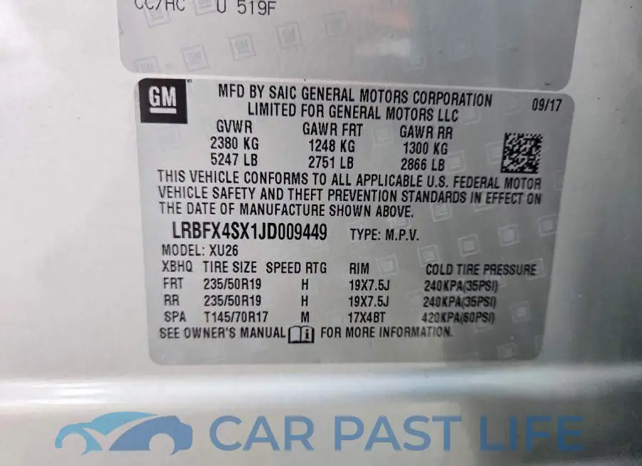 LRBFX4SX1JD009449# 12