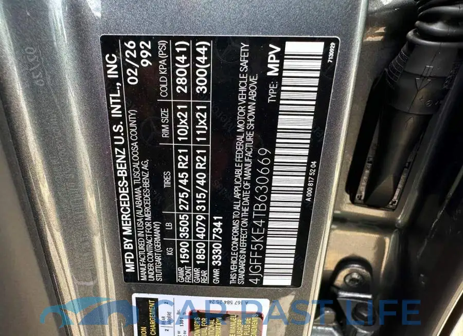4JGFF5KE4TB630669# 10