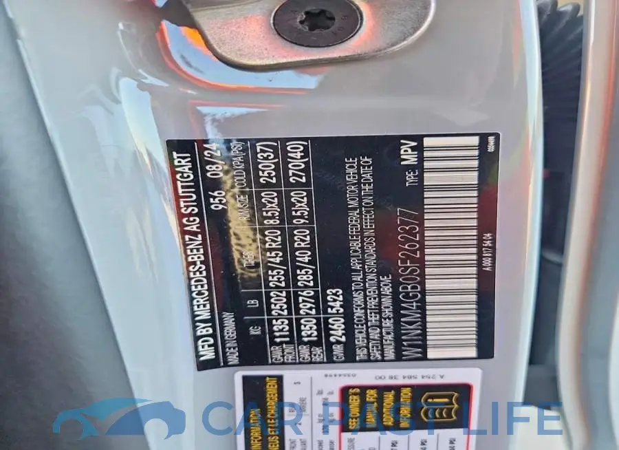 W1NKM4GB0SF262377# 14