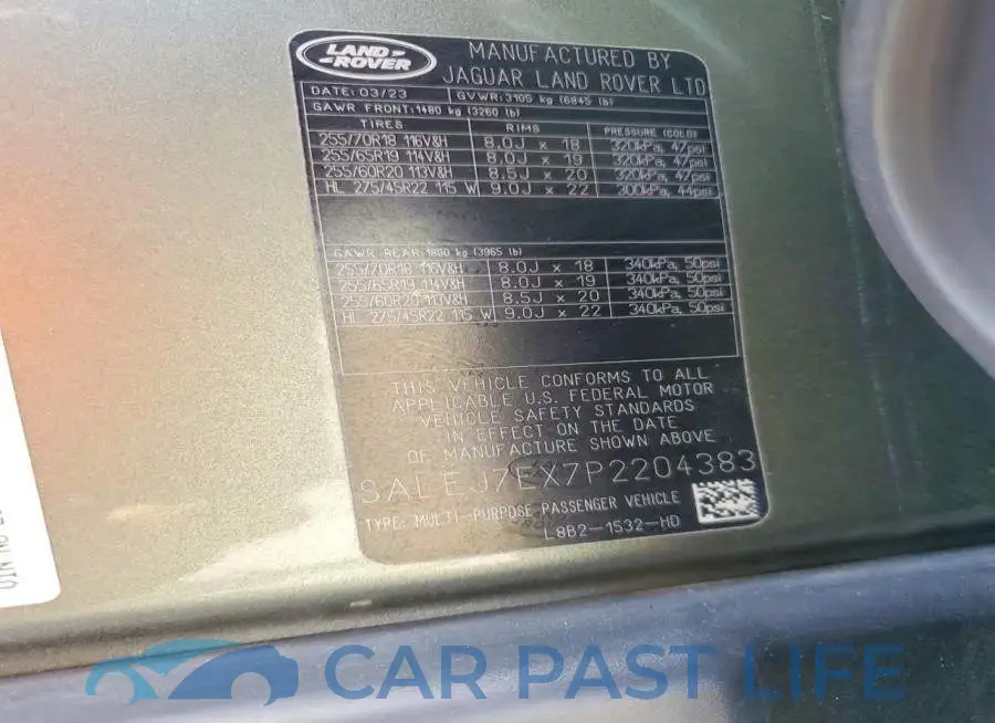 SALEJ7EX7P2204383# 12