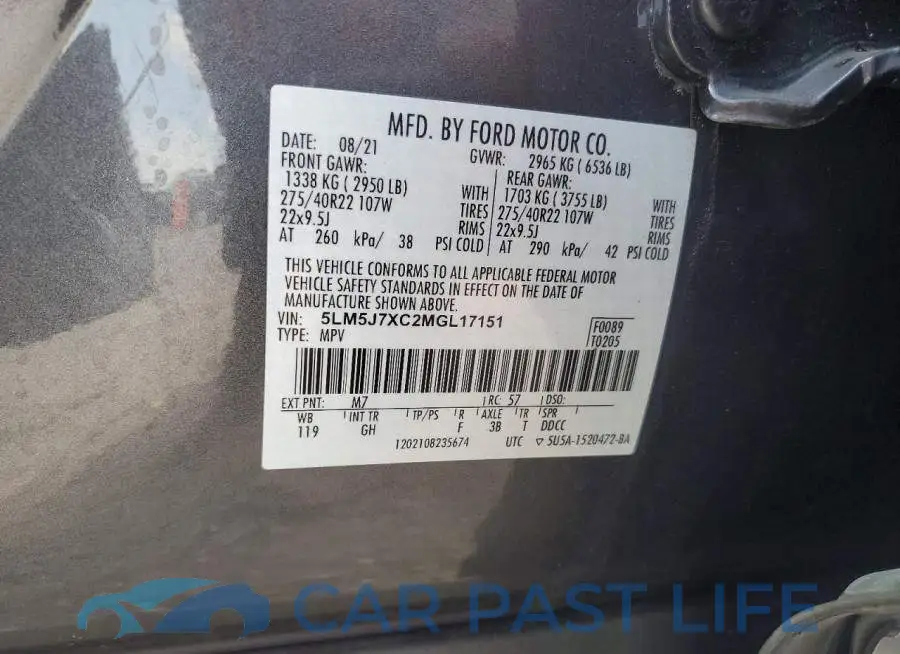 5LM5J7XC2MGL17151# 14