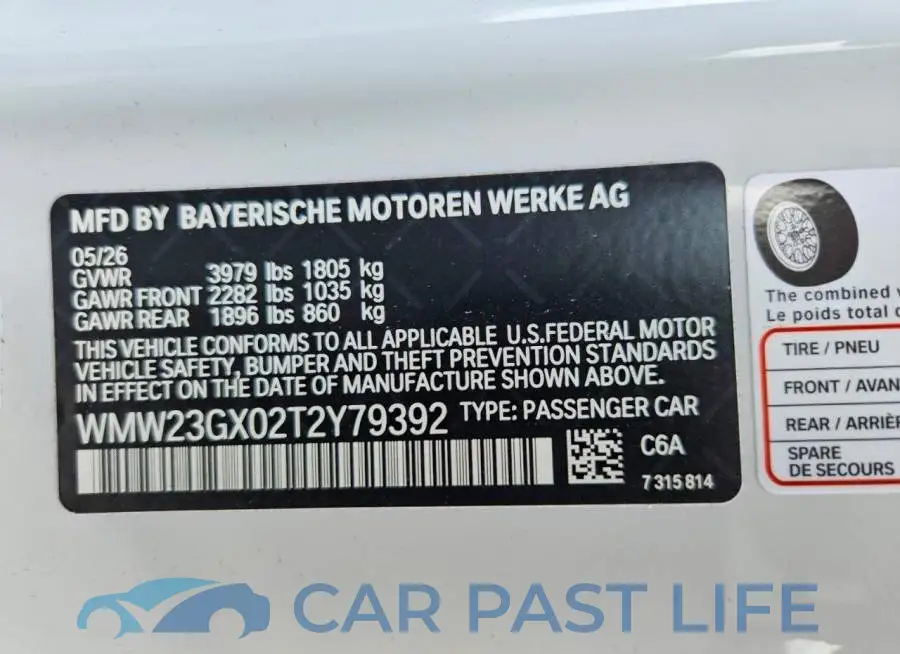 WMW23GX02T2Y79392# 13