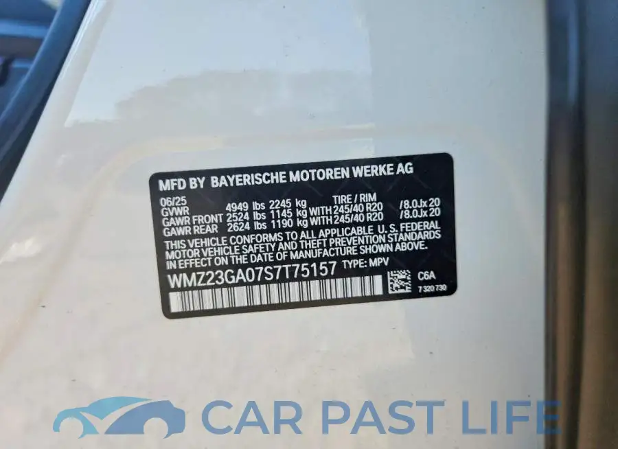 WMZ23GA07S7T75157# 12