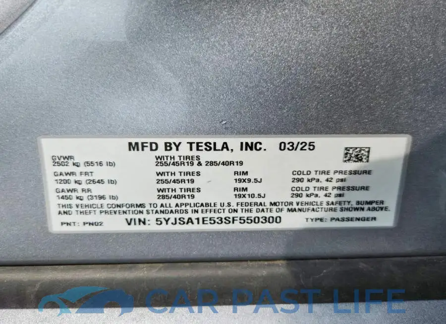 5YJSA1E53SF550300# 12