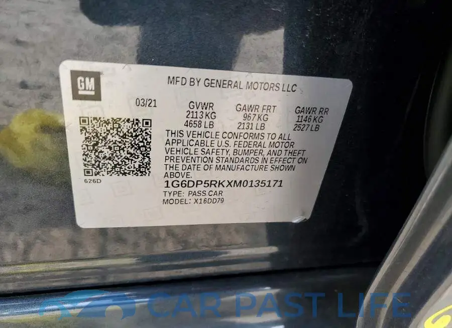 1G6DP5RKXM0135171# 13