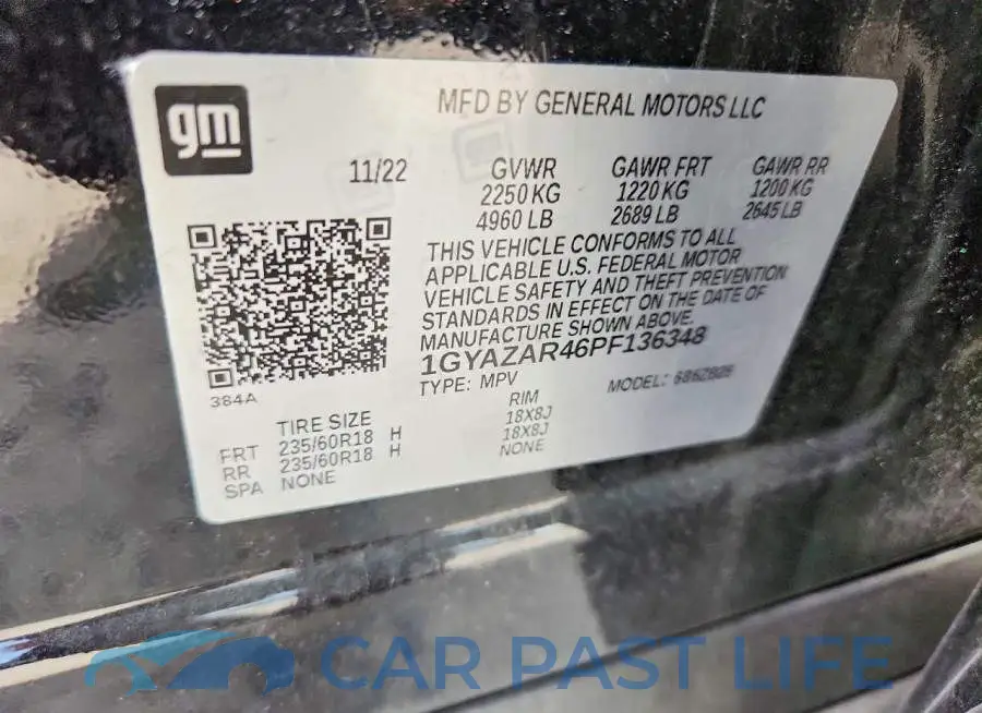 1GYAZAR46PF136348# 12