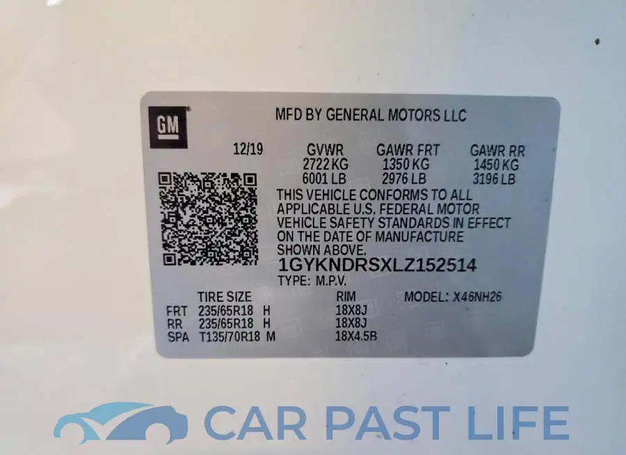 1GYKNDRSXLZ152514# 14