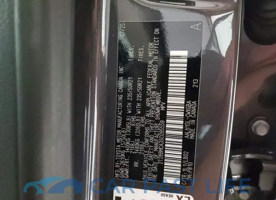 2T2BBMCA3SC095558# 13