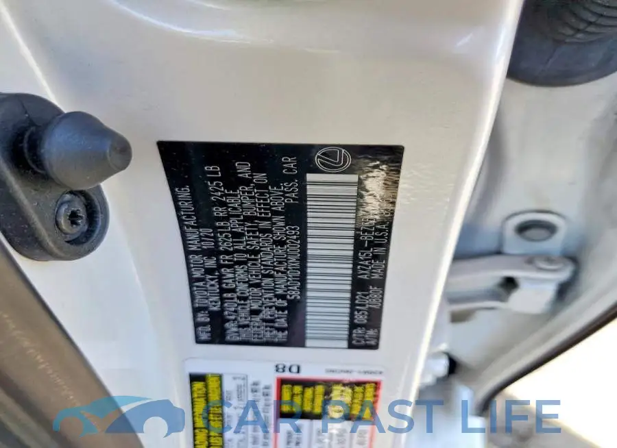 58AD11D1XMU002493# 13