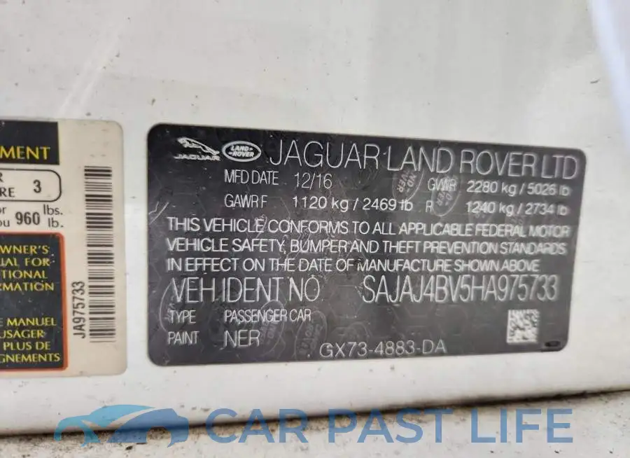 SAJAJ4BV5HA975733# 13