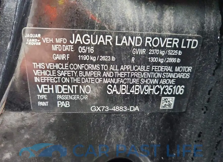SAJBL4BV9HCY35106# 12