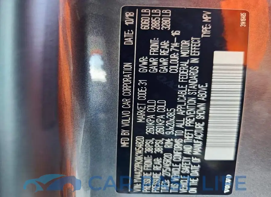 YV4A22PKXK1454820# 13