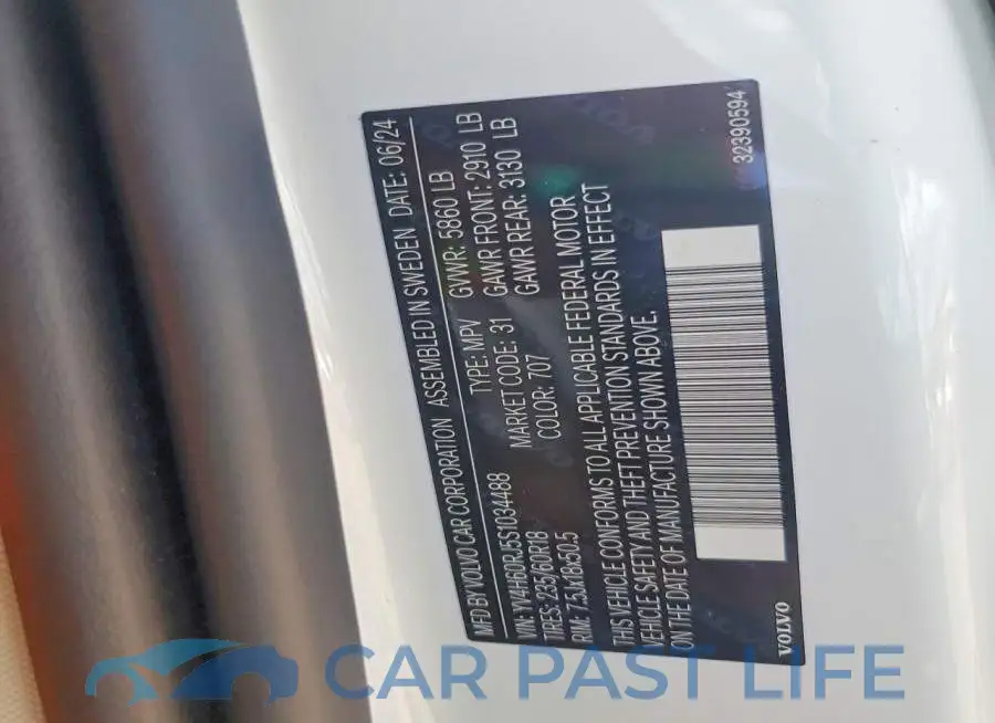 YV4H60RJ5S1034488# 12