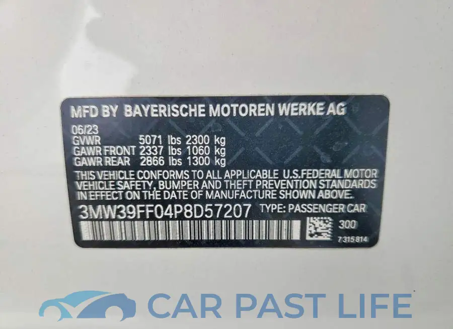 3MW39FF04P8D57207# 12