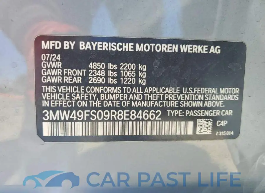 3MW49FS09R8E84662# 12