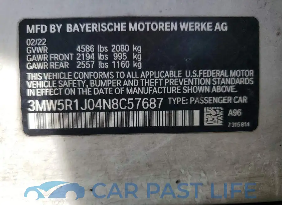 3MW5R1J04N8C57687# 12