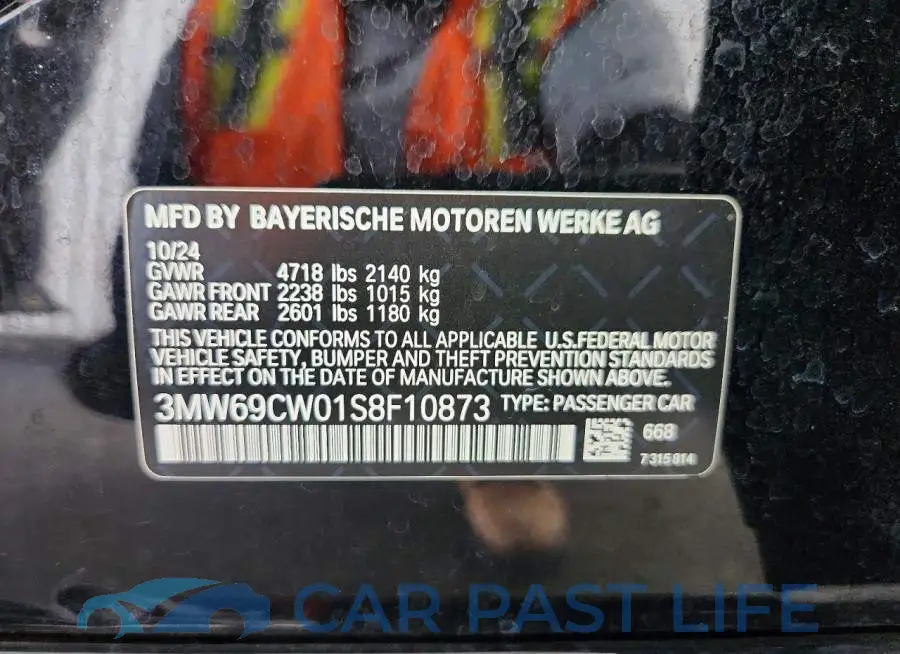 3MW69CW01S8F10873# 12