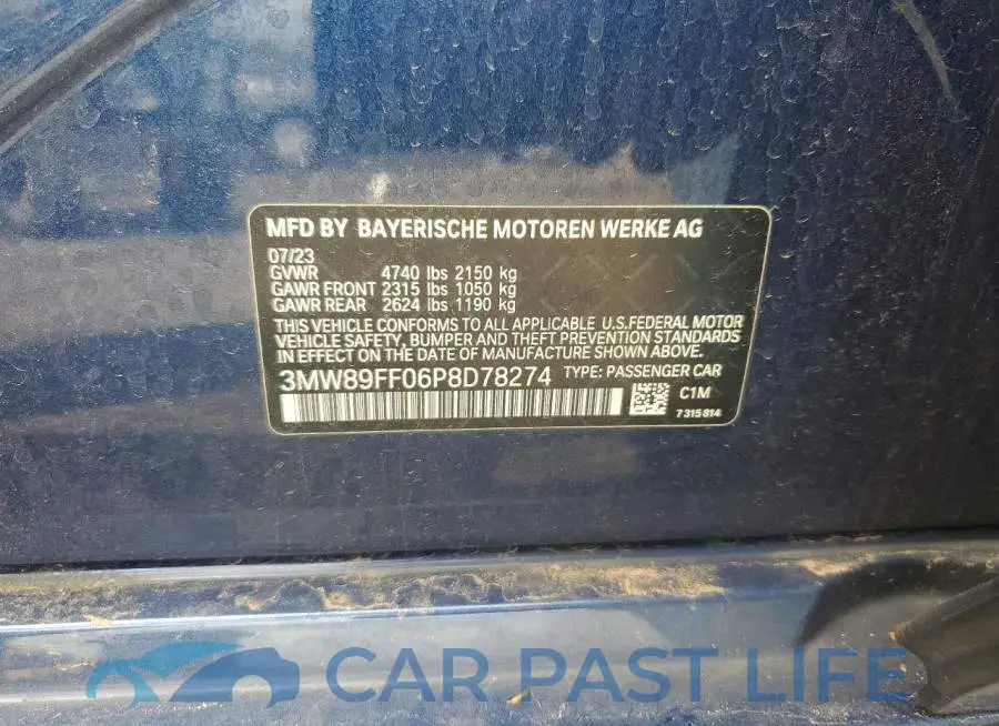 3MW89FF06P8D78274# 13