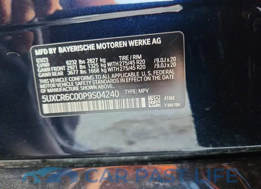 5UXCR6C00P9S04240# 14