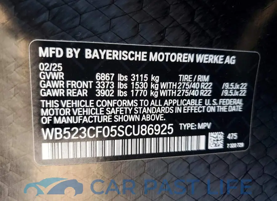 WB523CF05SCU86925# 13