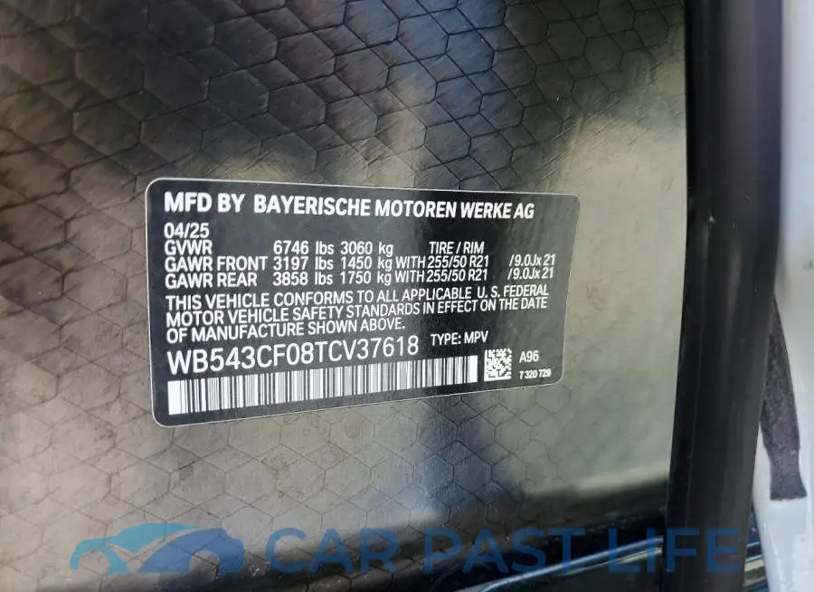 WB543CF08TCV37618# 13