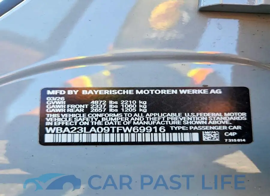 WBA23LA09TFW69916# 12