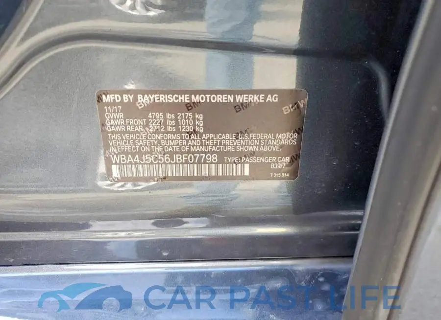 WBA4J5C56JBF07798# 12