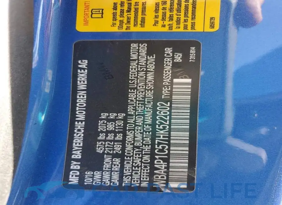WBA4P1C57HK522602# 13